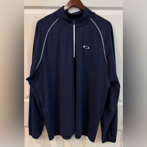 Oakley Hydrolix Shirt Long Sleeve Base Layer 1/4 Zip Men's Size XL Navy Blue